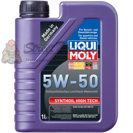 Синтетическое моторное масло Liqui Moly 5W-50 Synthoil High Tech - 1 л