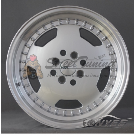 Новые диски HSR R16 4x100-4x114,3 ET38 J8 серебро + полированная полка