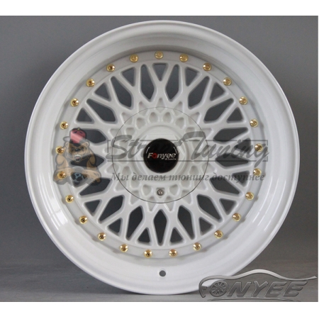 Новые диски BBS RS R15 4X100/5X100 ET9 J9 белый глянец + золотистые болтики