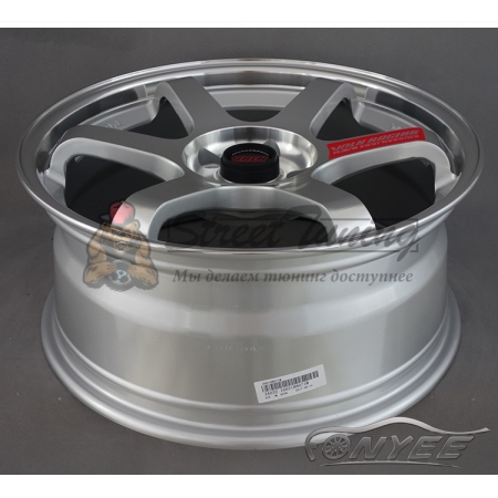 Новые диски Rays TE37 R18 5X112 ET40 J8 серебро полированное + полированная полка