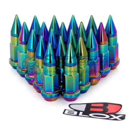 Комплект гаек Blox style с наконечником 80 мм , неохром М12 х 1.5