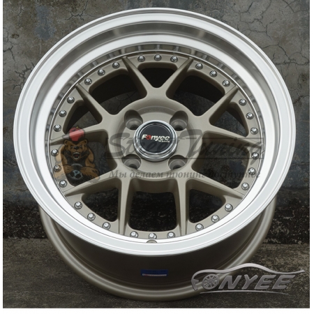 Новые диски Fonyee R15 4x100 ET15 J8 серый + полированная полка