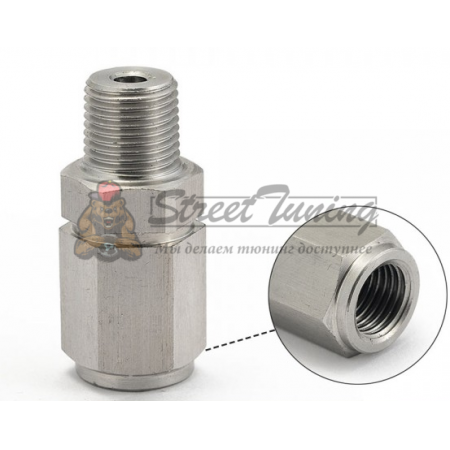 Стальной фитинг переходник 1/8" NPT папа - мама AN3