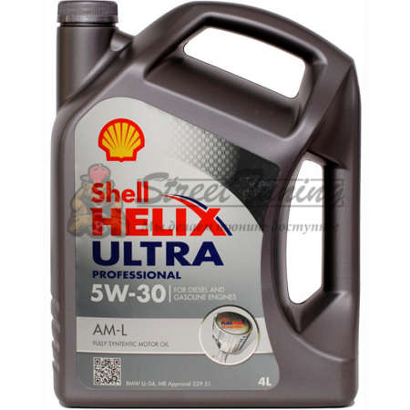 Синтетическое моторное масло Shell Helix Ultra Prof AM-L 5W-30 - 4л