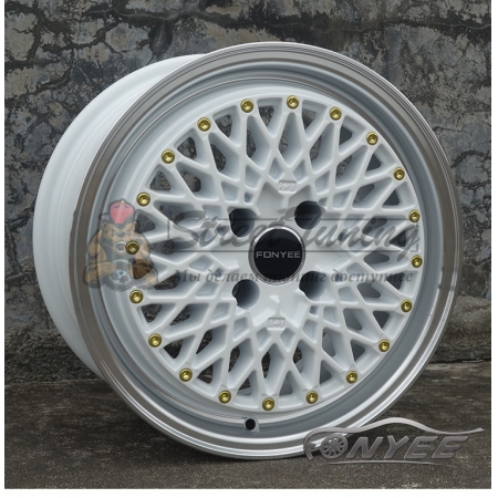 Новые диски Fonyee 497 R15 4x100 ET28 J7,5 серебро + белый