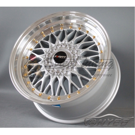 Новые диски BBS RS R17 5X100/4X100 ET25 J7,5 серебро + золотистые болтики