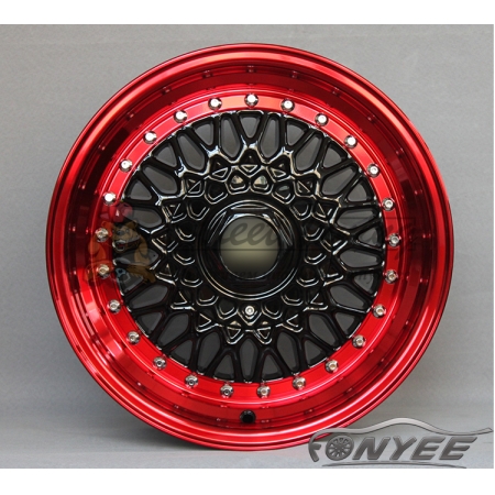 Новые диски BBS RS R16 4X100/4X114,3 ET25 J8 черный глянец + красная полка