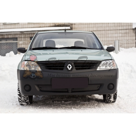 Renault Logan 2004—2010 Зимняя заглушка решетки переднего бампера