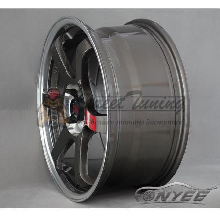 Новые диски Rays TE37 R18 5X100 ET40 J8 серые глянцевые + хром полка + хром серединка