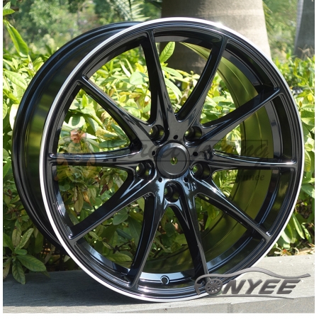 Новые диски Rays G25 R17 5X100 ET40 J7 черные глянцевые + серебристая окантовка