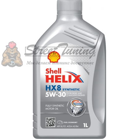 Синтетическое моторное масло Shell Helix HX8 Synthetic 5W-30 - 1л