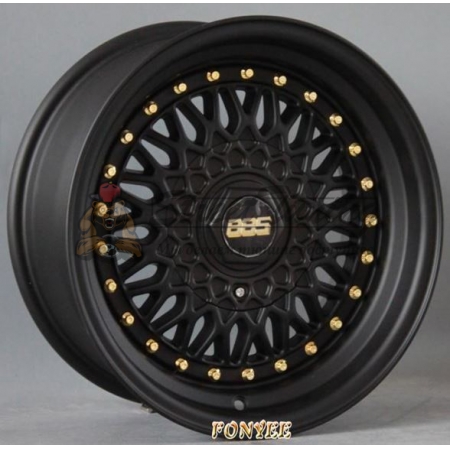 Новые диски BBS RS R15 4X100/4X114,3 ET20 J7 черный мат + золотистые болтики