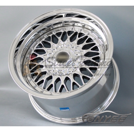 Новые диски BBS RS R17 4X100/4X114,3 ET30 J8,5 хром серебро + серебристые болтики