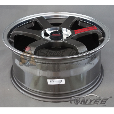 Новые диски Rays TE37 R18 5X100 ET35 J9 серые глянцевые + хром полка + хром серединка