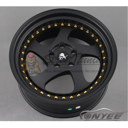 Новые диски Rotiform TMB Flat R18 5х114,3 ET30 J8,5 черный мат + золотистые болтики