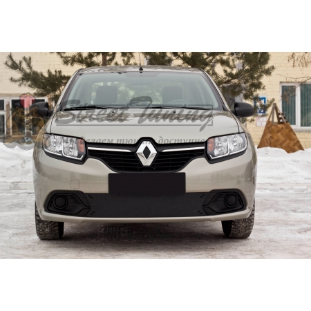 Renault Logan II 2014—н.в. Зимняя заглушка решетки переднего бампера