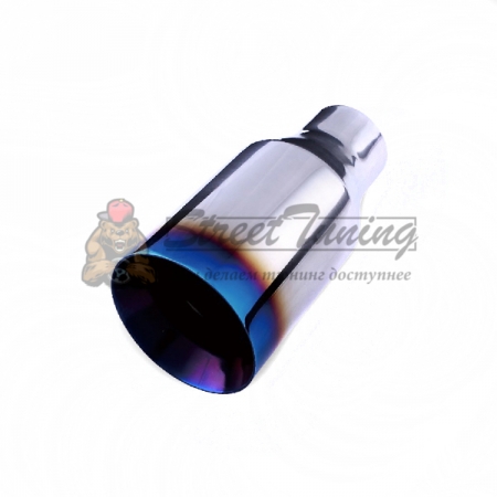 Насадка на глушитель HKS Style, с синим напылением D-51*89 мм L-150 мм CHR-TY-C009