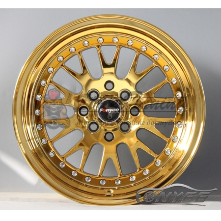 Новые диски ESM 007 R15 4x100 ET25 J8 хром золото