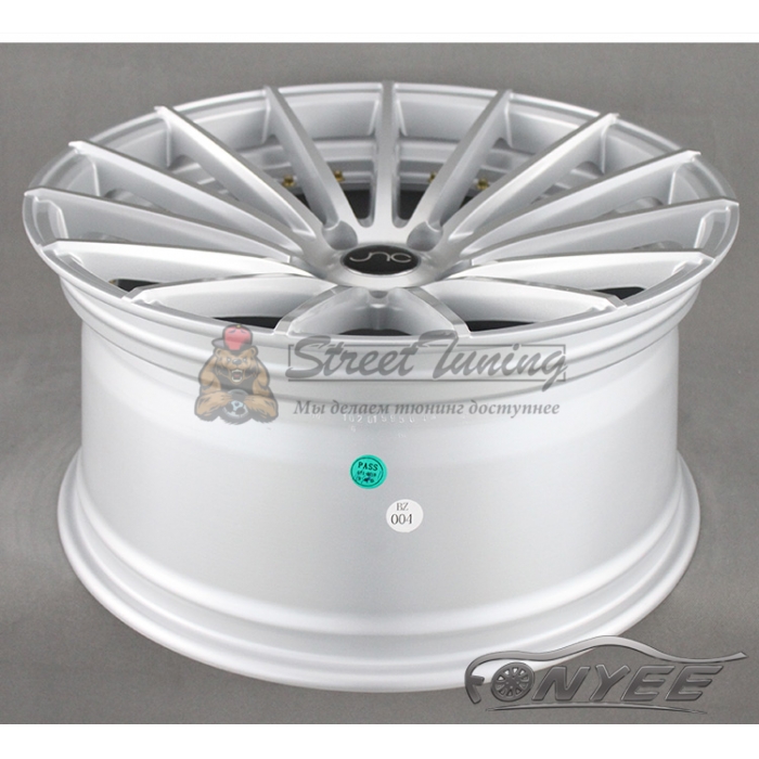 Новые диски JNC 042 R20 5X114,3 ET35 J8,5 серебро + золотистые болтики