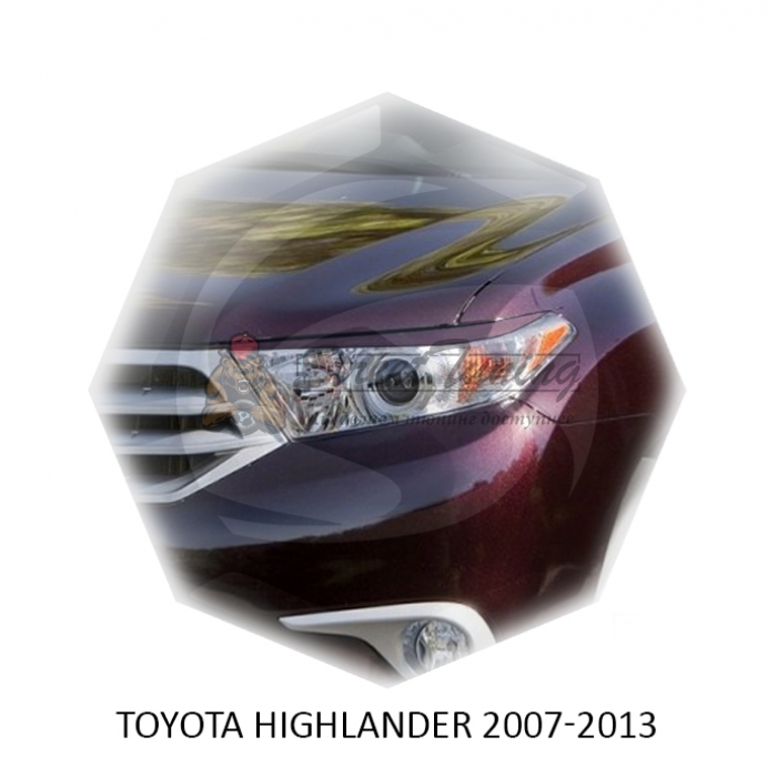 Реснички на фары для  TOYOTA HIGHLANDER 2007-2012г