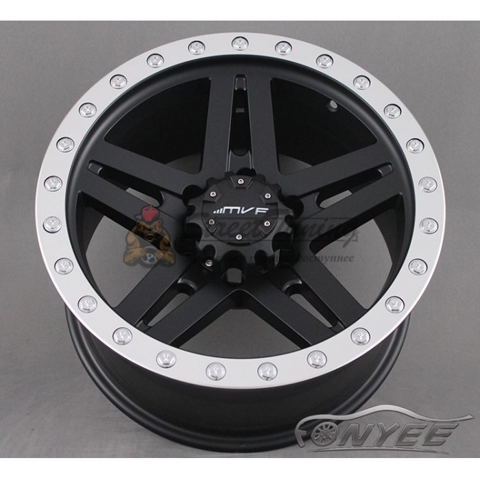 Новые диски MVF-957 R17 6X139,7 ET-15 J8,5 черный мат + серебро болтики