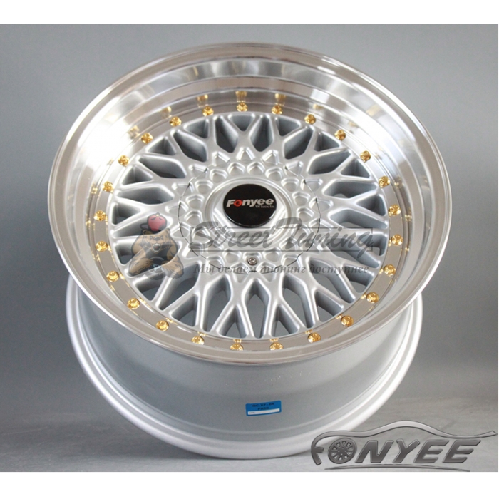 Новые диски BBS RS R17 4X100/4X114,3 ET35 J7,5 серебро + золотистые болтики