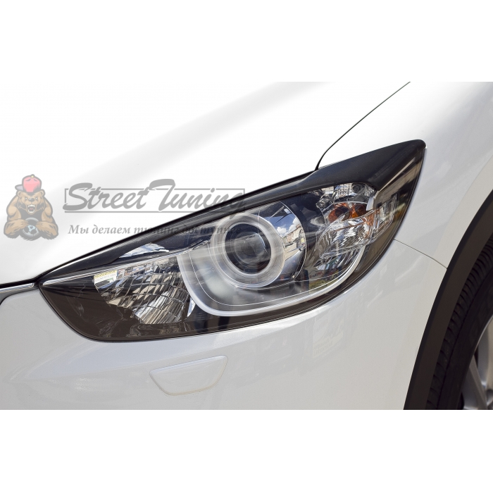 Mazda CX-5 2011-2015 Накладки на передние фары (реснички) компл.-2 шт.