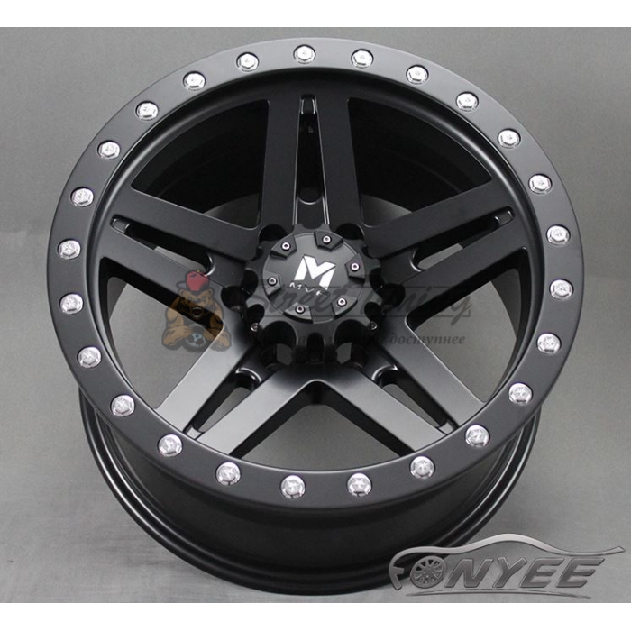 Новые диски MVF-957 R17 6X139,7 ET0 J8,5 черные матовые + серебристые болтики