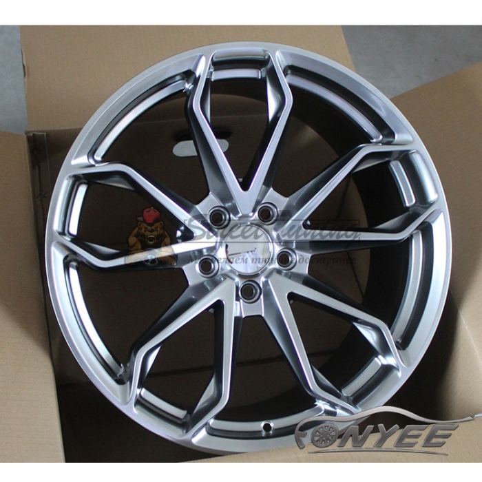 Новые диски HRE S201 Replika R19 5X112 ET40 J8,5, серебристо-платиновые