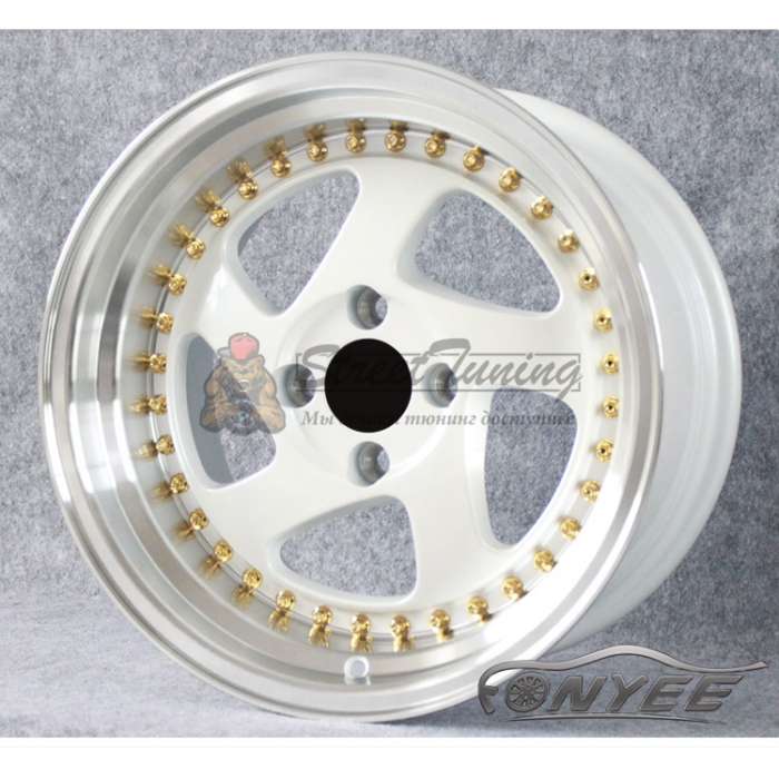 Новые диски Rotiform TMB Flat R16 4х100 ET20 J8 белый глянец + полированная полка