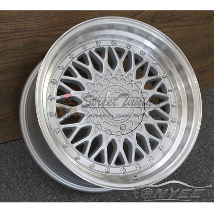 Новые диски BBS RS R17 4X100/114,3 ET35 J7,5 серебро + полированная полка