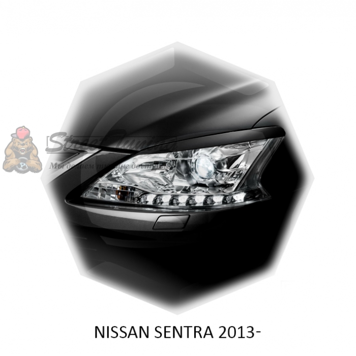 Реснички на фары для  NISSAN SENTRA 2013-2017г