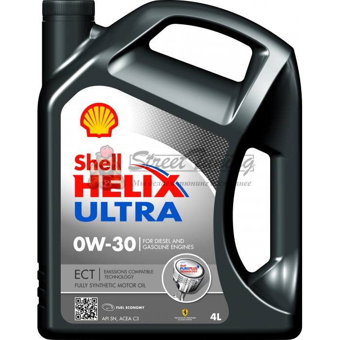 Синтетическое моторное масло Shell Helix Ultra ECT C2/C3 0W-30 - 4 л