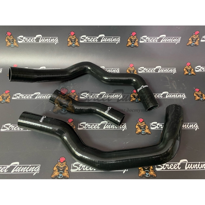 Патрубки радиатора StreetTuning для Mini Cooper S JCW W11 1.6 R52 04-08/R53 01-06, черные 3 шт