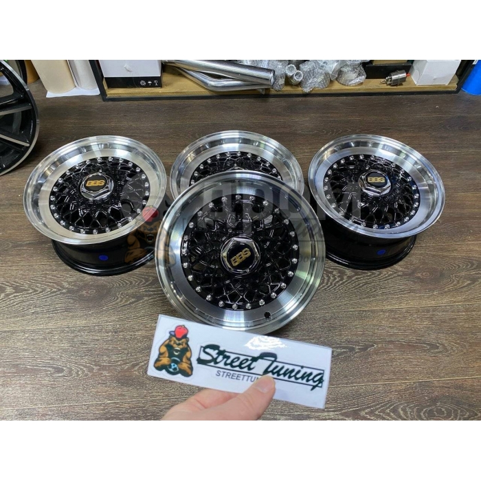Новые диски BBS RS R13 J6 ET25 4x100/4x114.3 , черные + полировка