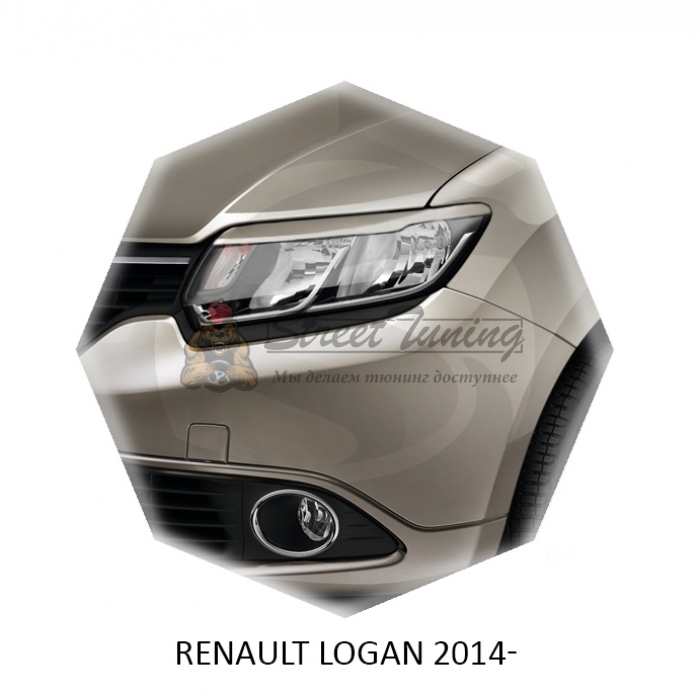 Реснички на фары для  RENAULT LOGAN 2013г-