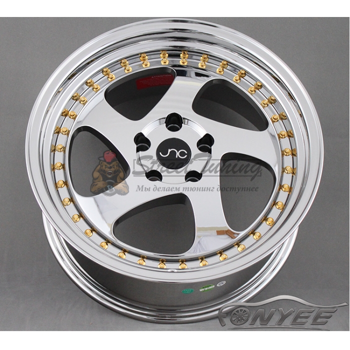 Новые диски Rotiform TMB Flat R18 5х114,3 ET30 J8,5 хром + золотистые болтики