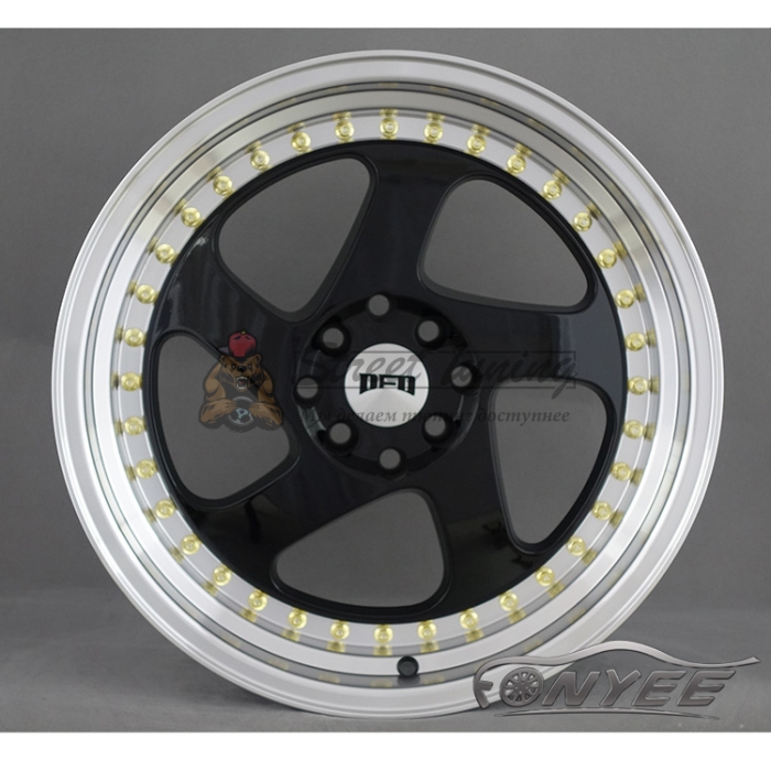 Новые диски Rotiform TMB Flat R17 4х100/114,3 ET30 J8 черный глянец + золотистые болтики
