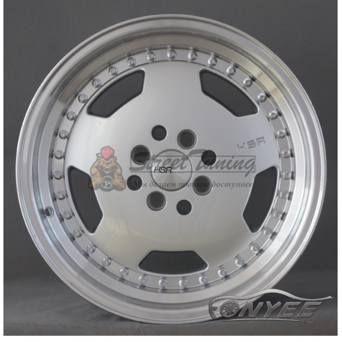 Новые диски HSR R16 4x100-4x114,3 ET38 J8 серебро + полированная полка