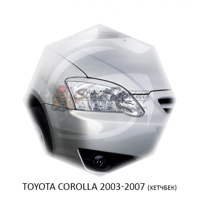 Реснички на фары для  TOYOTA COROLLA 2003-2007г (хетчбек)