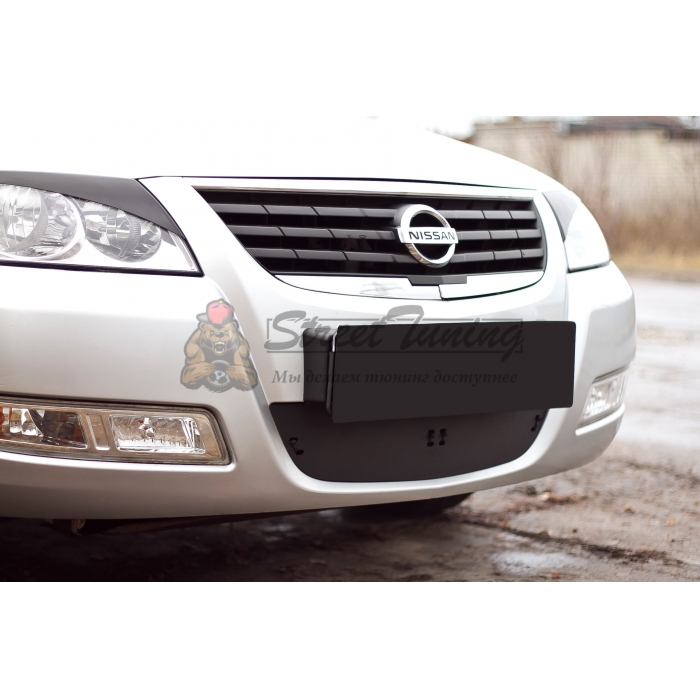 Nissan Almera Classic 2007-2012 Зимняя заглушка решетки переднего бампера