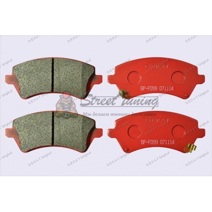 Передние тормозные колодки Gerat BP-F099 (Toyota Corolla, Corolla Verso)