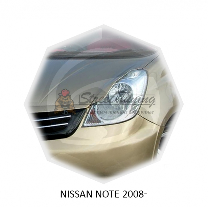 Реснички на фары для  NISSAN NOTE 2009-2013г