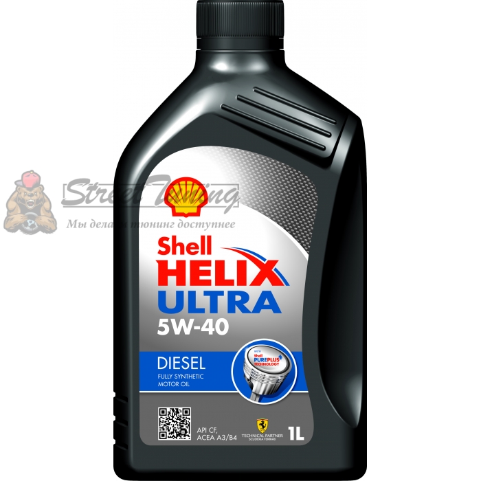 Синтетическое моторное масло Shell Helix Diesel Ultra 5W-40 - 1л
