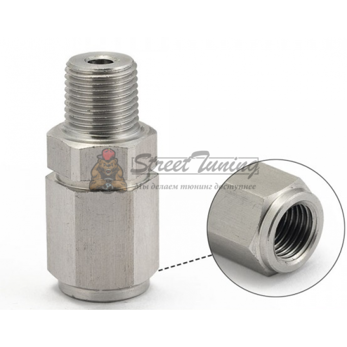 Стальной фитинг переходник 1/8" NPT папа - мама AN3