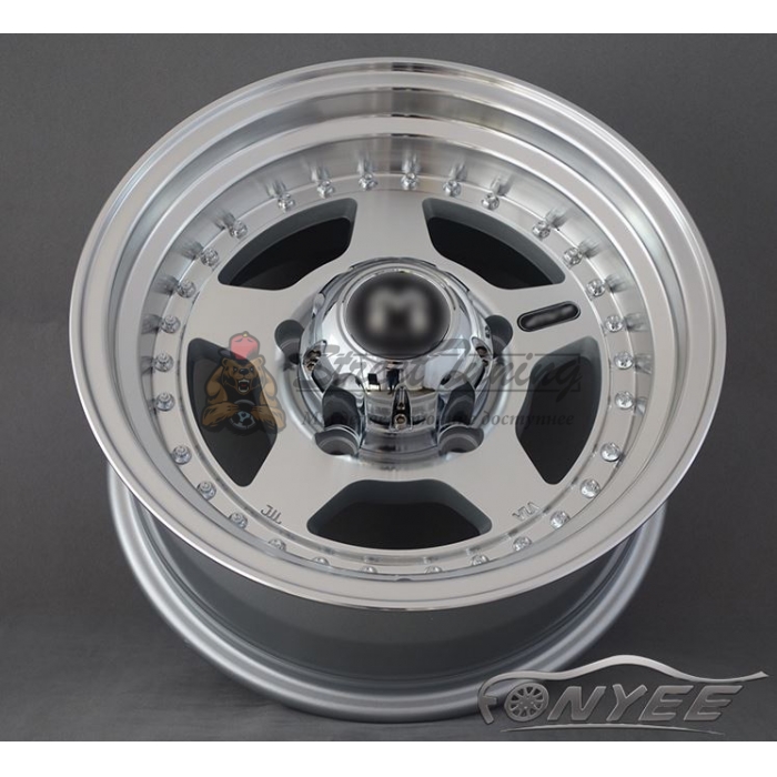 Новые диски MVF-955 R15 5X114,3 ET-10 J7 серебро + серебристые болтики