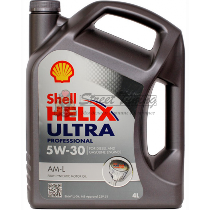 Синтетическое моторное масло Shell Helix Ultra Prof AM-L 5W-30 - 4л