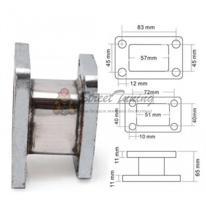 Фланец переходной T3-T25