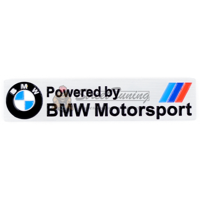 Металлический шильдик с логотипом "BMW Motorsport Power by"
