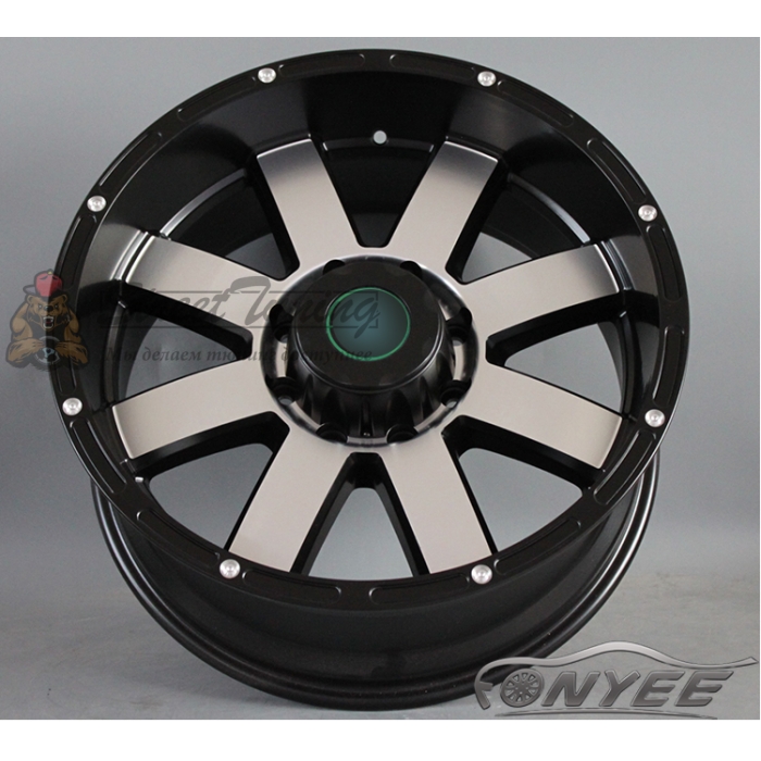 Новые диски R wheels R20 8X165,1 ET0 J9 черный мат + серебро
